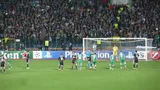 Ludogorets vs Real Madrid 01102014 Ronaldo misses penalty [upl. by Refinneg]