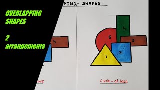 How to draw OVERLAPPING  SHAPES  3D SHAPES  Simple and easy  step by step [upl. by Lalita]