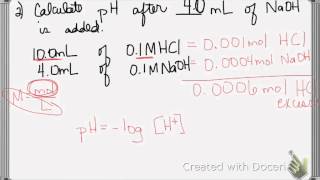 titration curve pH calculations [upl. by Chura114]