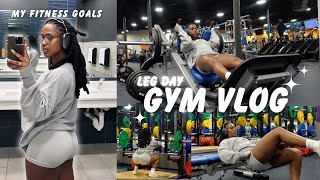 GYM VLOG UPDATED LEG DAY ROUTINE amp MY FITNESS GOALS [upl. by Washko36]