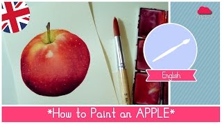 Watercolors for beginners free class How to paint an apple [upl. by Ahsoik587]