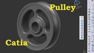 Catia V5  Video Tutorial for beginners  Pulley Design  Technical MMS [upl. by Gerhard437]