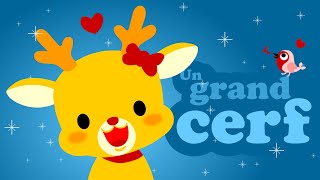 Un grand cerf 🐰🐰🐰 Petites comptines pour bébé avec paroles [upl. by Jaala824]