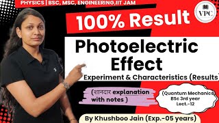 Photoelectric Effect amp its Characteristics  lect01  quantum mechanics physics [upl. by Vassily]