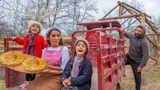 The Beginning of Spring in the Far Mountain Village Cooking Uzbek Samsa WITHOUT AN OVEN [upl. by Concettina]