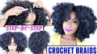 How To Crochet Braids StepbyStep Tutorial  XPression Cuevana Bounce [upl. by Leterg]