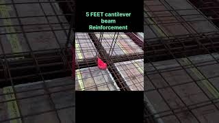 5 feet cantilever beam reinforcement details construction [upl. by Yoo]