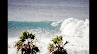 Drone footage of the Huge Waves at Jardim do Mar on 5 November 2023 [upl. by Sinclare]