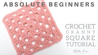 CROCHET How to Crochet a Granny Square  Absolute Beginners  Bella Coco [upl. by Ozneral]