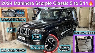 2024 SCORPIO CLASSIC S to S11🔥 Scorpio Classic modified with Mahindra Genuine Accessories💥 [upl. by Udela]