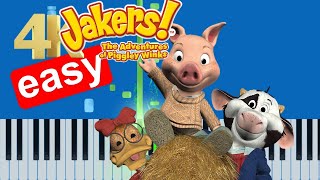 CBeebies  Jakers The Adventures Of Piggley Winks Theme Song Slow Easy Medium Piano Tutorial 4K [upl. by Gerhardine]