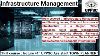 Infrastructure Management  L41  uppsc assistant town planner atp townplanner uppsc HPSC ATP [upl. by Hsara]