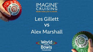 World Indoor Bowls Championship 2024 Les Gillett vs Alex Marshall  Day 15 Match 3 [upl. by Maker744]