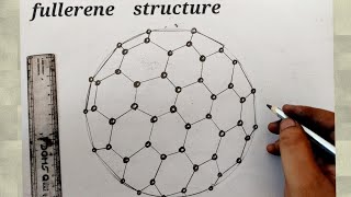 how to draw fullerene structure I how to draw fullerene structure easily I fullerene structure kaise [upl. by Anett]