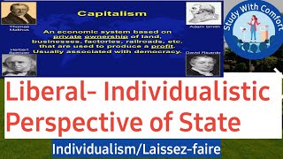 Liberal Individualist Perspective of State  Laissez faire  Individualist Liberal State  Deepika [upl. by Cung115]