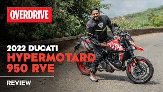 2022 Ducati Hypermotard 950 RVE review  drug for your midlife crisis  OVERDRIVE [upl. by Nidia]