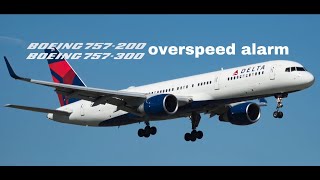 Boeing 757 overspeed alarm [upl. by Connett920]