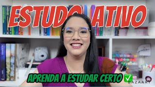 ESTUDO ATIVO O QUE É POR QUE É IMPORTANTE COMO FAZER  GUIA DEFINITIVO NOS ESTUDOS PARA CONCURSO [upl. by Alyakcm]