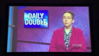 Jeopardy Katie Sekelsky Day 3  1st Daily Double 61521 [upl. by Devonna]