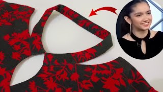 Flat collar Neck Design cutting and stitching step by step  फ्लैट कॉलर बनाने के लिए पेशेवर तड़का [upl. by Oludoet]