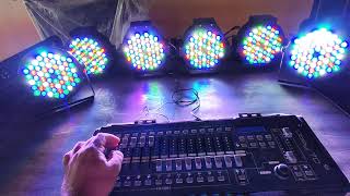 Mesa DMX Chauvet Obey 70 ribalta mooving makpro canhão AAATOP 60 leds [upl. by Esnahc]