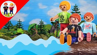 Playmobil Familie Sommer  wir bauen ein Floß  Schule  Kinder Film  deutsch [upl. by Ahders]