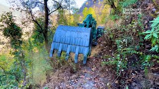 Excavator Clearing Bushes to Construct New Motor Mountain Road  Excavator Videos  viral road [upl. by Phedra70]