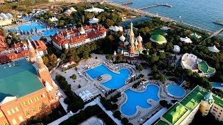 4K UHD Video WOW Kremlin Palace Antalya From The Air [upl. by Imerej]