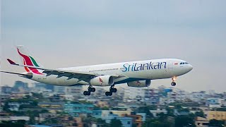 Srilankan Airlines Airbus A330343 And Different Airlines Landing and Takeoff from Dhaka Airport [upl. by Darci]