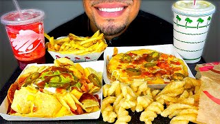 ASMR TACO BELL VS IN N OUT MUKBANG MEXICAN PIZZA NACHOS FRIES EATING SHOW JERRY [upl. by Korb]