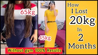 My Weight Loss Journey  from 65kg to 45kg with Intermittent Fasting  Weight Loss Diet plan [upl. by Nicolau]