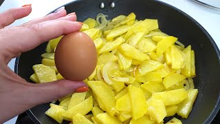 Aardappelen met uien  Beter dan vlees  Spaanse omelet in 10 minuten  Recept [upl. by Atikkin]