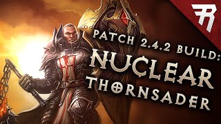 Diablo 3 243 Crusader Build Thorns Bombardment GR 98 LoN Season 9 Guide [upl. by Natty]