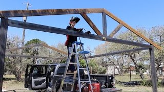 How to Build a Metal Carport  DIY Part 1 [upl. by Ardnac]