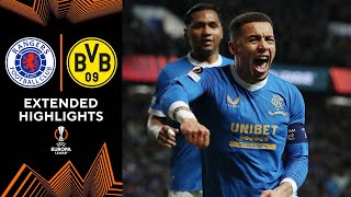 Rangers vs Borussia Dortmund Extended Highlights  UEL  Playoffs  Leg 2  CBS Sports Golazo [upl. by Calmas]