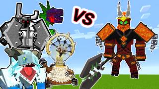 Demon Lord Vs Mowzies Mobs Monsters in Minecraft Showcase [upl. by Notnarb152]