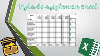 Lista de asistencia en Excel ¡¡Fácil [upl. by Melnick]