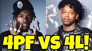 Lil Baby 4PF vs 21 Savage 4L BIGGEST WAR IN ATLANTA [upl. by Cal673]