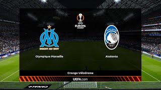 Marseille vs Atalanta  Orange Vélodrome  202324 UEFA Europa League  PES 2021 [upl. by Ardnatal908]