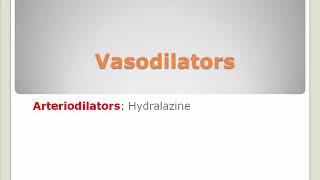 CVS 201  Pharmacology  Vasodilators Hydralazine amp Na nitroprusside Dr mohd abd elbari [upl. by Leopold415]