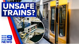 Major safety issues revealed with new Sydney trains  9 News Australia [upl. by Novoj]