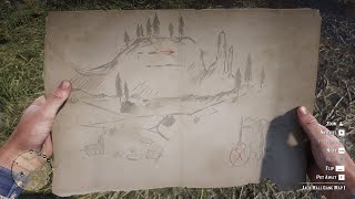 JACK HALL GANG TREASURE MAP 1 LOCATION  RED DEAD REDEMPTION 2 [upl. by Zara727]