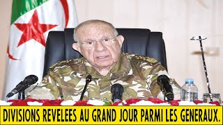 Algérie  Divisions révélées au grand jour parmi les généraux [upl. by Mohorva]