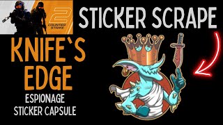 Knifes Edge Sticker Scrape cs2 csgo cs2stickers Espionage Sticker Capsule [upl. by Eirret]