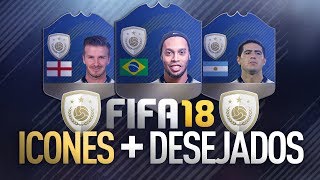 2 IDOLOS QUE QUEREMOS NO FIFA 18  RONALDINHO  RIQUELME  BECKHAM [upl. by Ydollem]