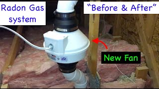 Install Radon gas mitigation system  Before amp After Activation [upl. by Fihsak]