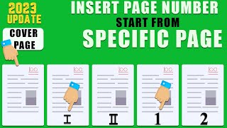 How to add page numbers start from a specific page 2024 update easy method [upl. by Neale]