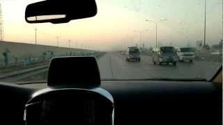 Irak Baghdad  Ghost driver on the highway irakischer Geisterfahrer auf der Autobahn HD [upl. by Swee]