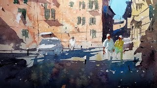 Watercolor Tutorial  How to use the Splattering Technique by Tim Wilmot 35 [upl. by Erhard]