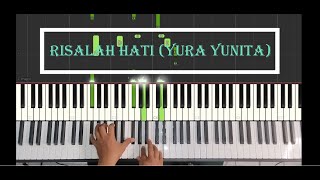 Risalah Hati Yura Yunita dewa19 yurayunita cover piano music tiktok fyp tutorial easy [upl. by Bianka]